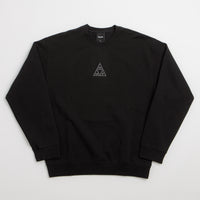 HUF Triple Triangle Embroidered Crewneck Sweatshirt - Black / Grey thumbnail