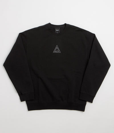 HUF Triple Triangle Embroidered Crewneck Sweatshirt - Black / Grey