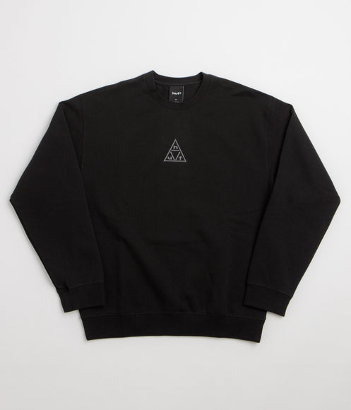 HUF Triple Triangle Embroidered Crewneck Sweatshirt - Black / Grey