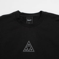 HUF Triple Triangle Embroidered Crewneck Sweatshirt - Black / Grey thumbnail