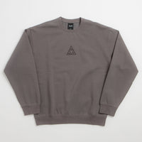 HUF Triple Triangle Embroidered Crewneck Sweatshirt - Dark Earth / Brown thumbnail