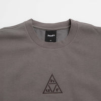 HUF Triple Triangle Embroidered Crewneck Sweatshirt - Dark Earth / Brown thumbnail