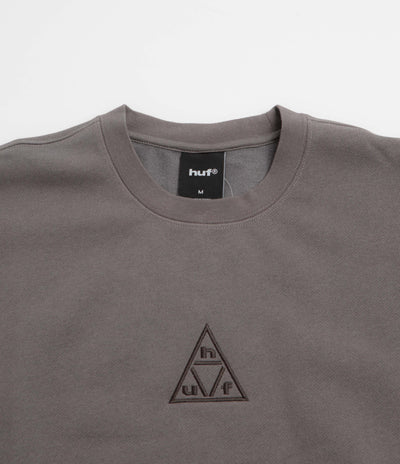 HUF Triple Triangle Embroidered Crewneck Sweatshirt - Dark Earth / Brown