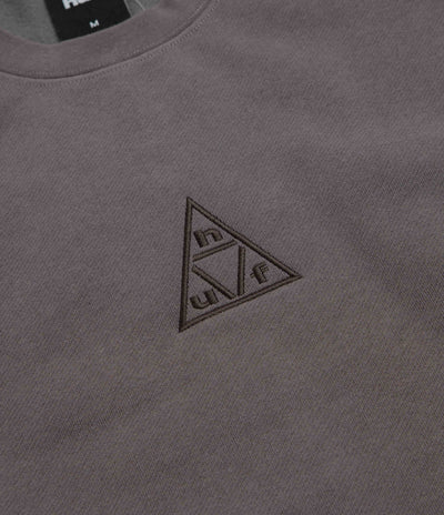 HUF Triple Triangle Embroidered Crewneck Sweatshirt - Dark Earth / Brown