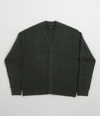 HUF TT Jacquard Cardigan in Hunter Green