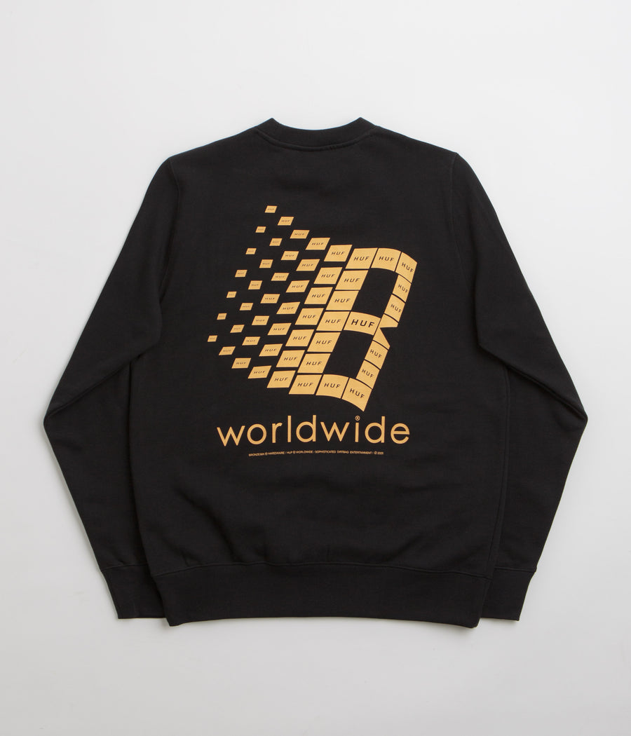 HUF x Bronze 56K Crewneck Sweatshirt in Black