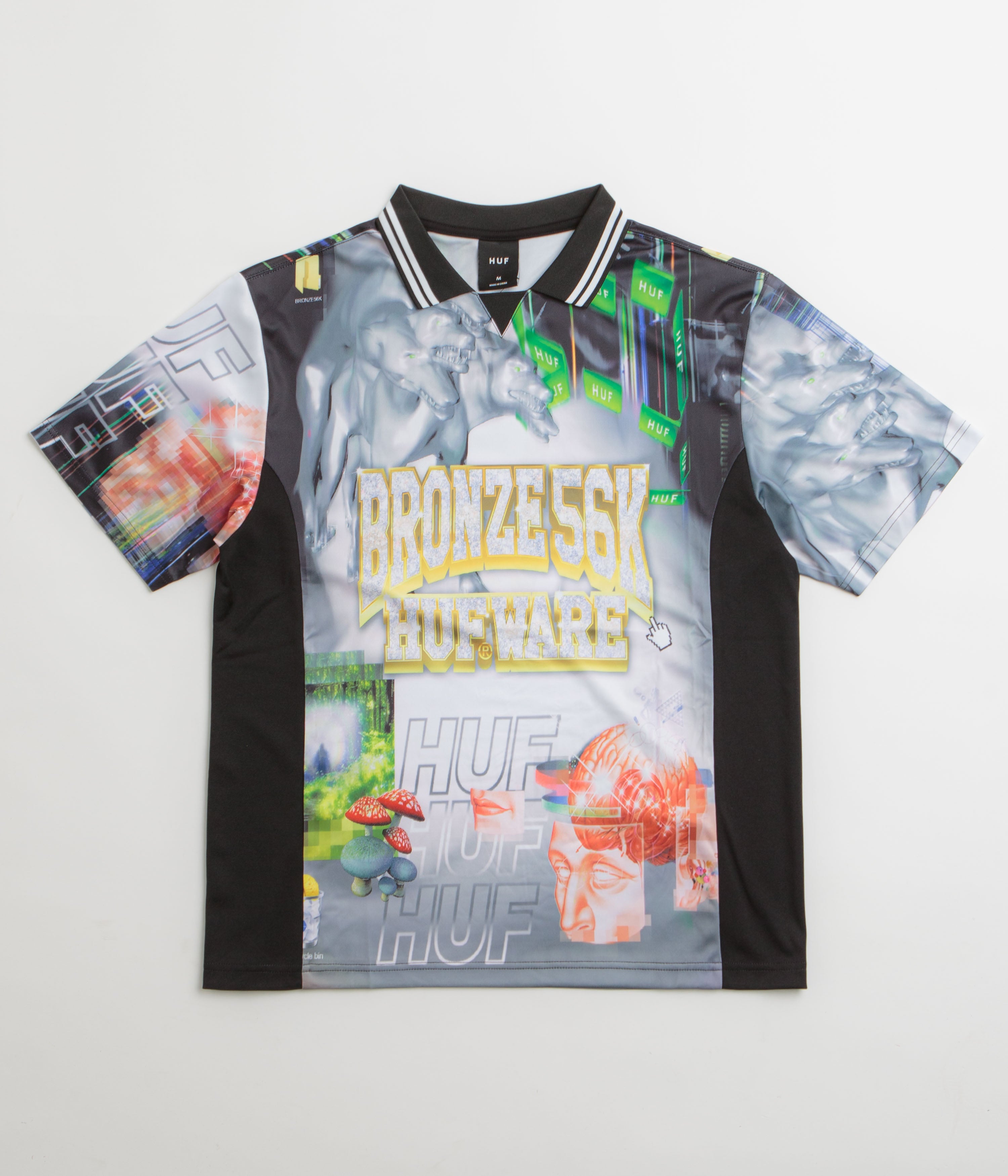 HUF x Bronze 56K Glitched Soccer Jersey in Multi