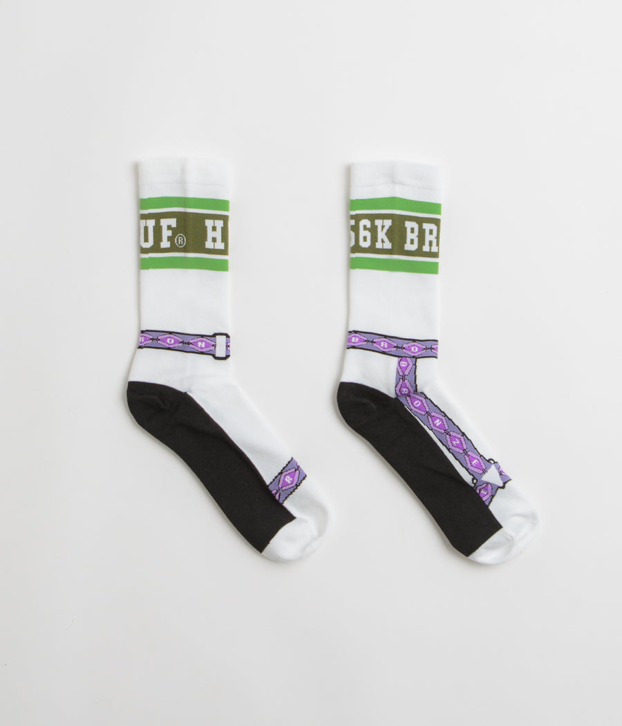 HUF x Bronze 56K Granola Crew Socks in White