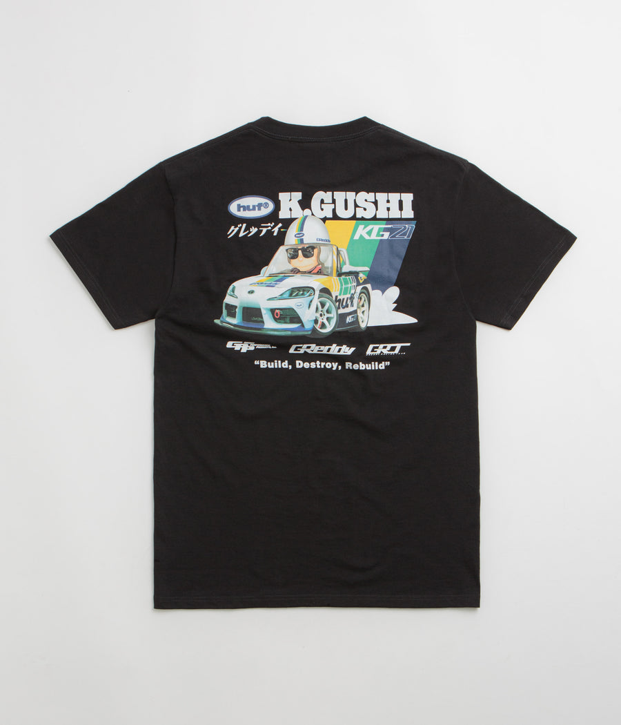 HUF x GReddy Gushi T-Shirt - Black