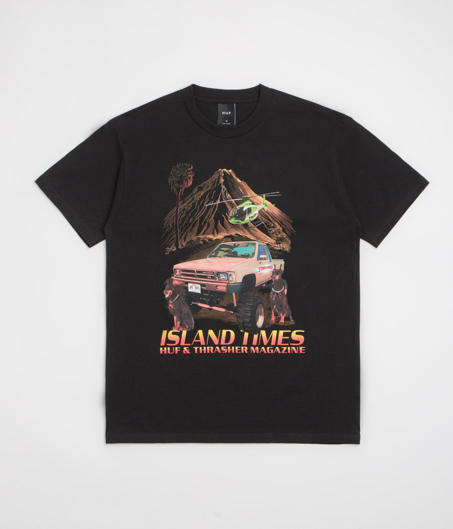 HUF x Thrasher Island Times T-Shirt - Black