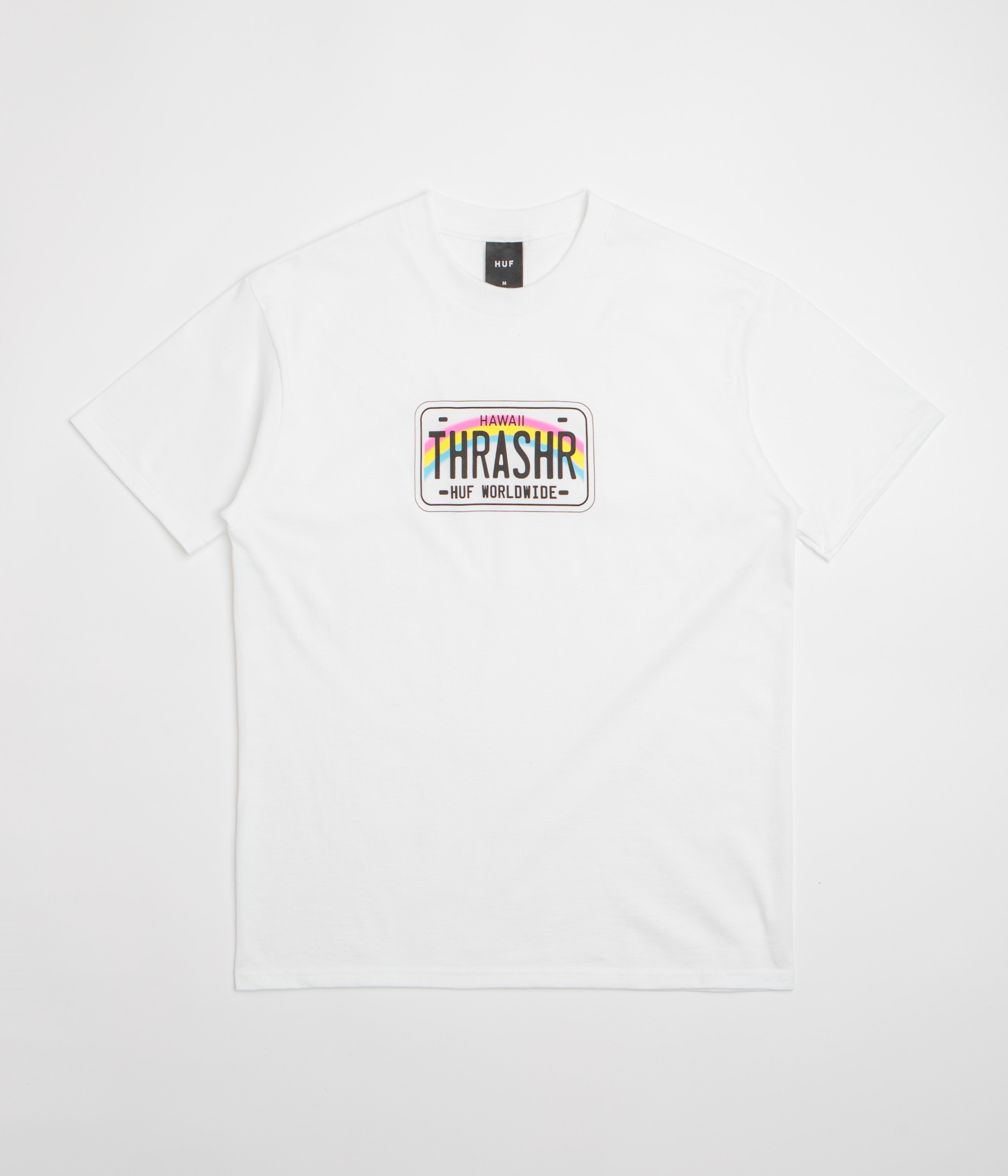 HUF x Thrasher License Plate T-Shirt in White