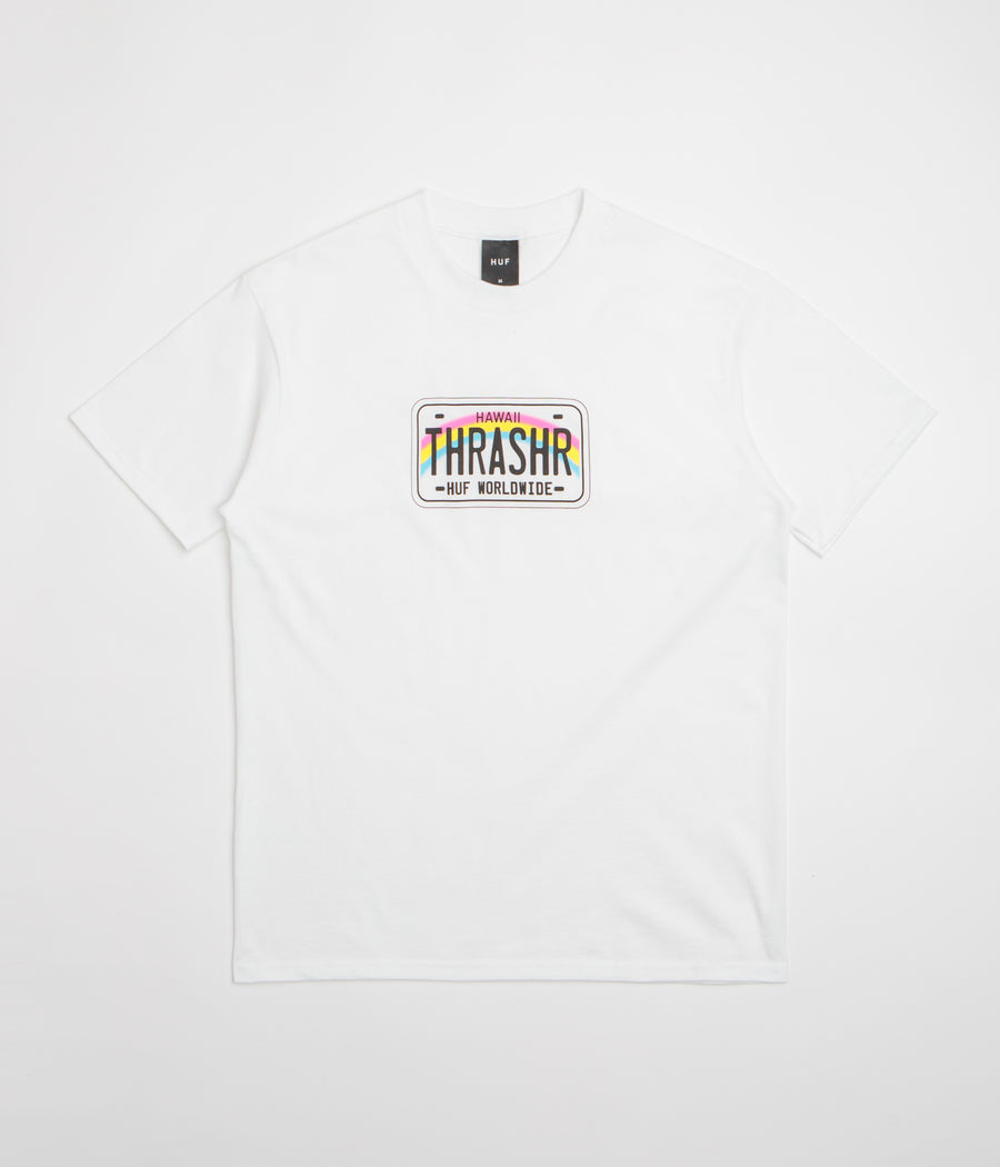 HUF x Thrasher License Plate T-Shirt - White