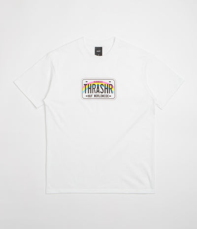 HUF x Thrasher License Plate T-Shirt - White