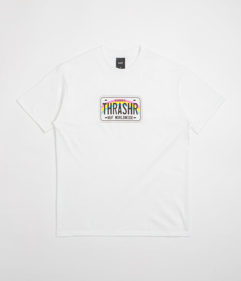 HUF x Thrasher License Plate T-Shirt - White