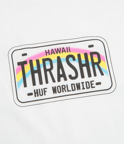 HUF x Thrasher License Plate T-Shirt - White