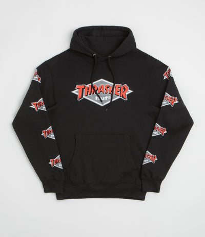 HUF x Thrasher Logo Hoodie - Black