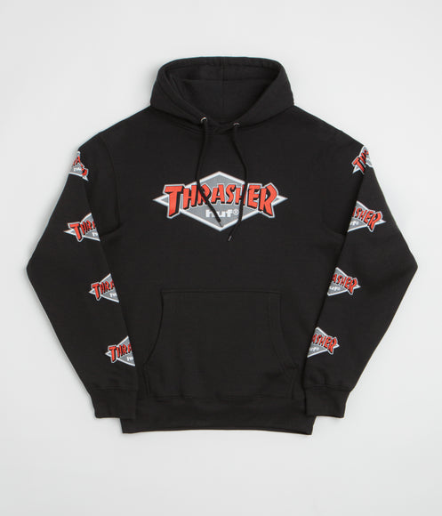 HUF x Thrasher Logo Hoodie - Black