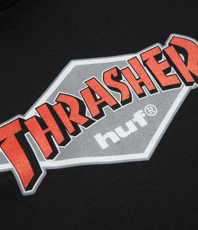 HUF x Thrasher Logo Hoodie - Black