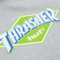 HUF x Thrasher Logo Hoodie - Heather Grey thumbnail