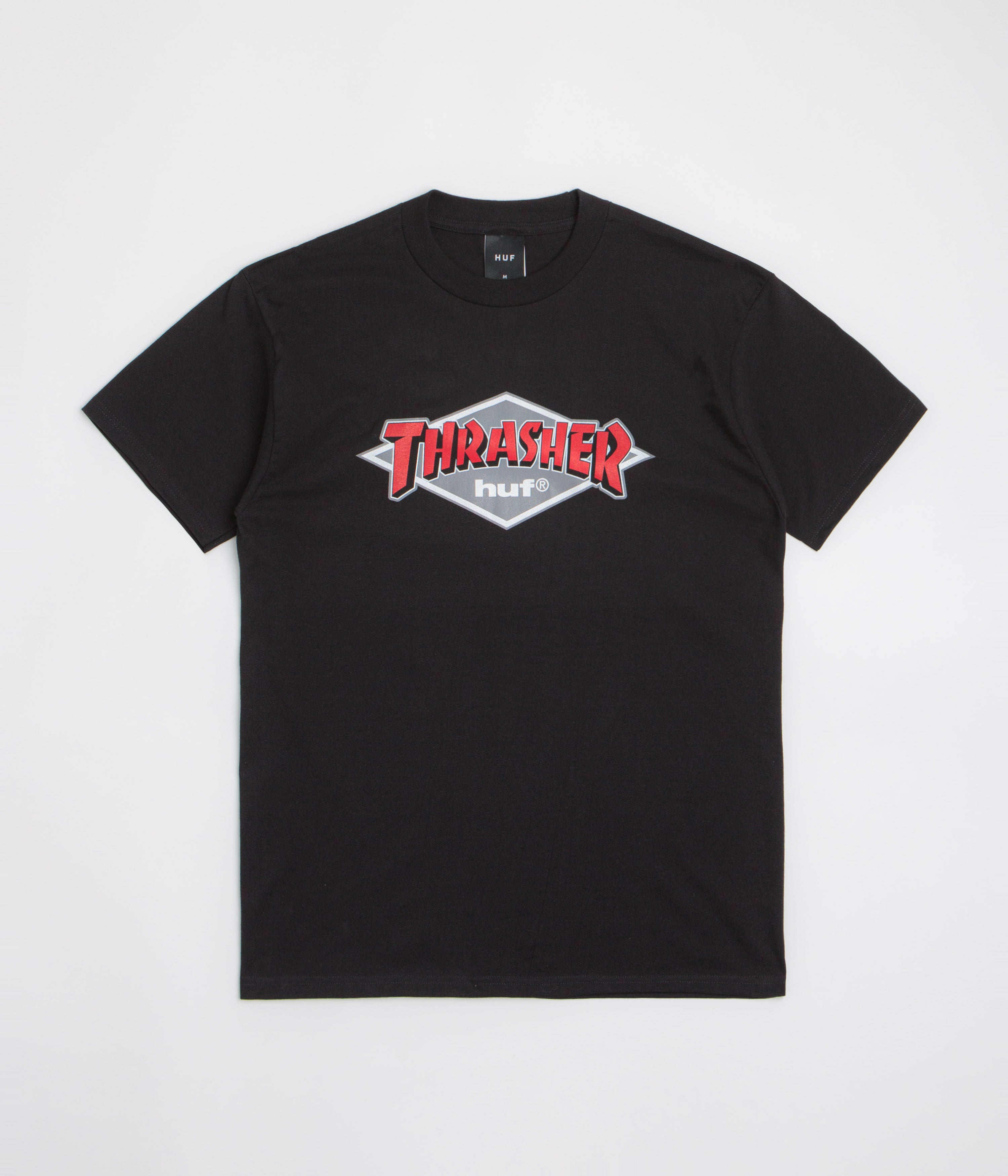 HUF x Thrasher Logo T-Shirt in Black