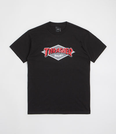 HUF x Thrasher Logo T-Shirt - Black