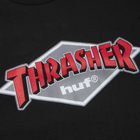 HUF x Thrasher Logo T-Shirt - Black thumbnail