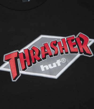 HUF x Thrasher Logo T-Shirt - Black