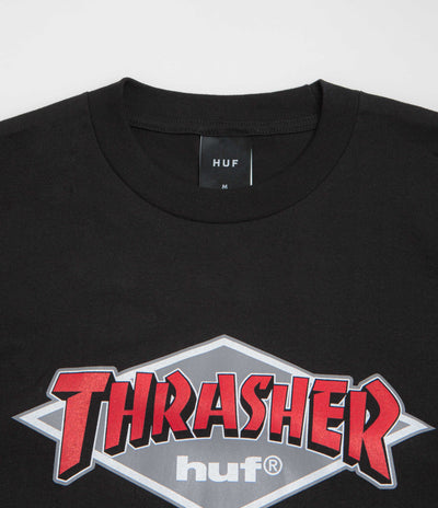 HUF x Thrasher Logo T-Shirt - Black