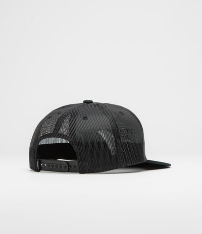 HUF x Thrasher Logo Twill Trucker Cap - Black