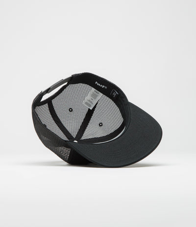 HUF x Thrasher Logo Twill Trucker Cap - Black