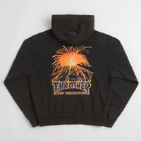HUF x Thrasher Meltdown Hoodie - Washed Black thumbnail