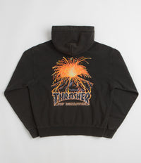 HUF x Thrasher Meltdown Hoodie in Washed Black