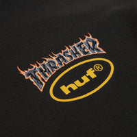HUF x Thrasher Meltdown Hoodie - Washed Black thumbnail