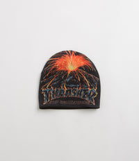 HUF x Thrasher Meltdown Reversible Beanie in Black