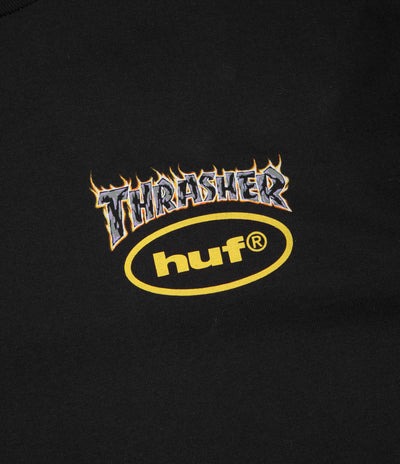 HUF x Thrasher Meltdown T-Shirt - Black