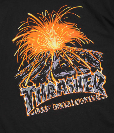 HUF x Thrasher Meltdown T-Shirt - Black