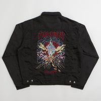 HUF x Thrasher Trucker Jacket in Black thumbnail