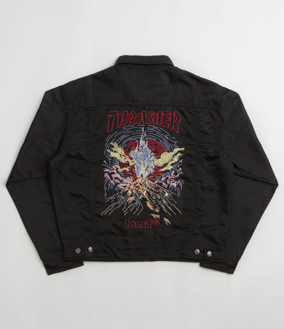 HUF x Thrasher Trucker Jacket in Black