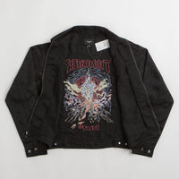 HUF x Thrasher Trucker Jacket in Black thumbnail
