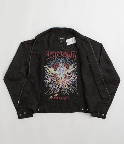 HUF x Thrasher Trucker Jacket in Black