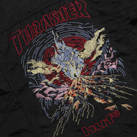 HUF x Thrasher Trucker Jacket in Black thumbnail