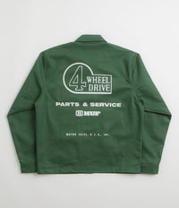 HUF x Toyota Parts & Service Jacket in Forest Green