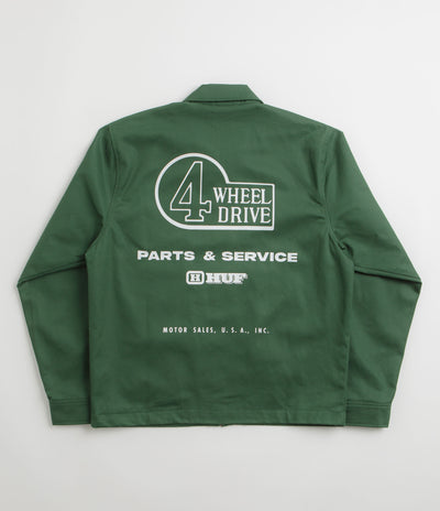 HUF x Toyota Parts & Service Jacket in Forest Green