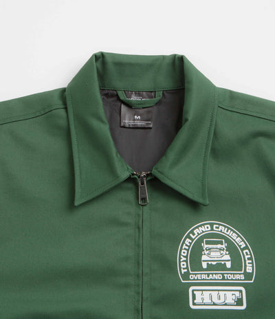HUF x Toyota Parts & Service Jacket in Forest Green