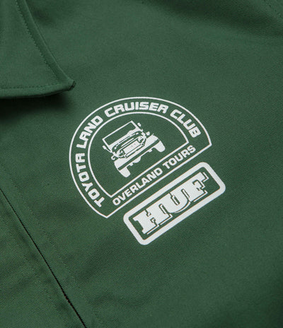 HUF x Toyota Parts & Service Jacket in Forest Green