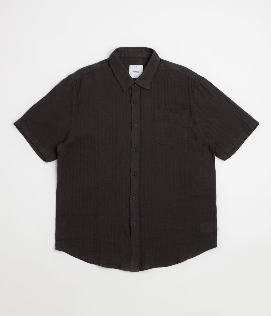Katin Alan Solid Short Sleeve Shirt in Black Wash
