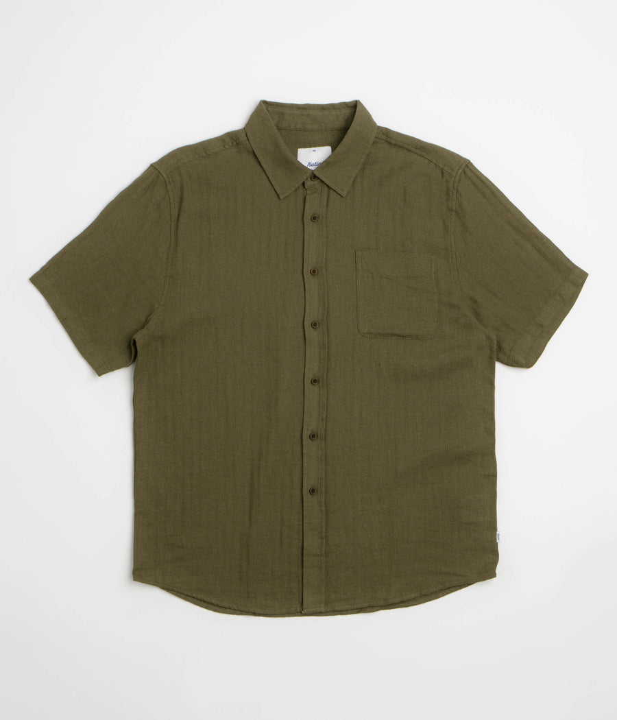 Katin Alan Solid Short Sleeve Shirt in Olive Night