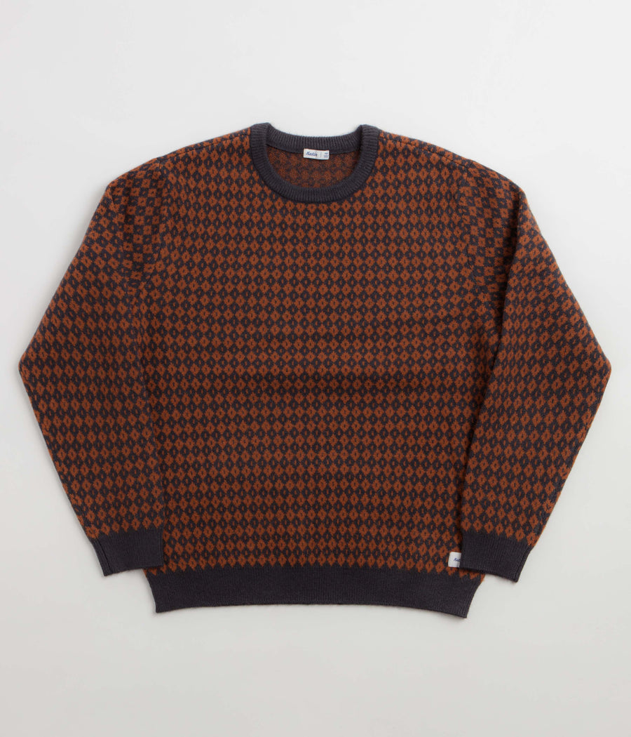 Katin Check Crewneck Sweatshirt - Rust / Navy
