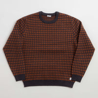 Katin Check Crewneck Sweatshirt - Rust / Navy thumbnail