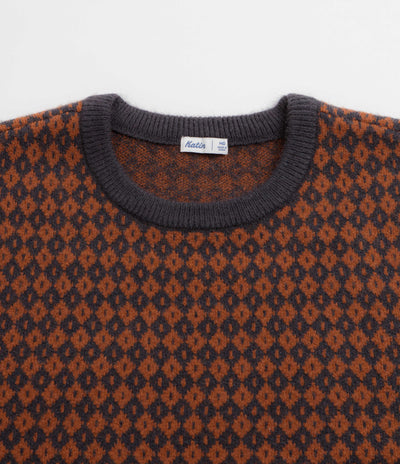 Katin Check Crewneck Sweatshirt - Rust / Navy